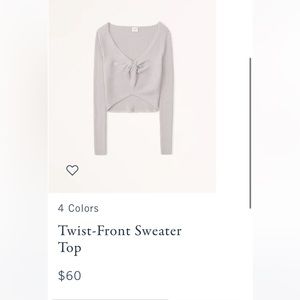 NWT A&F twist tie front sweater 💗